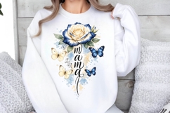 Mama Floral PNG Sublimation Design, Wildflower PNG Product Image 1