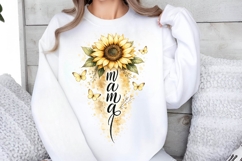 Mama Floral PNG Sublimation Design, Wildflower PNG 2 Product Image 1