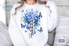 Mama Floral PNG Sublimation Design, Wildflower PNG 14 Product Image 1