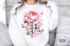 Mama Floral PNG Sublimation Design, Wildflower PNG 9 Product Image 1