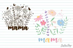 Mothers Day Svg, Mama Flower Svg, Mama Svg, Floral Mom Svg Product Image 9