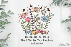Mothers Day Svg, Mama Flower Svg, Mama Svg, Floral Mom Svg Product Image 10