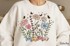 Mothers Day Svg, Mama Flower Svg, Mama Svg, Floral Mom Svg Product Image 2