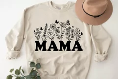 Mothers Day SVG, Mama Flower SVG, Mama Shirt Svg. Product Image 4