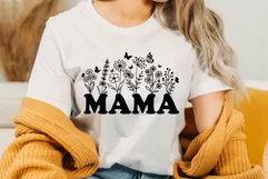 Mothers Day SVG, Mama Flower SVG, Mama Shirt Svg. Product Image 1