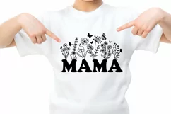 Mothers Day SVG, Mama Flower SVG, Mama Shirt Svg. Product Image 3