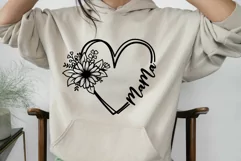 Mama SVG, Mama Floral Heart SVG, Mothers Day SVG. Product Image 5