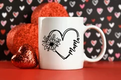 Mama SVG, Mama Floral Heart SVG, Mothers Day SVG. Product Image 9