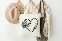 Mama SVG, Mama Floral Heart SVG, Mothers Day SVG. Product Image 8