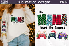This Mama Loves Her Gamers T Shirt Design | Gamer PNG Product Image 1