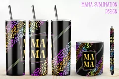 mama glitter sublimation design