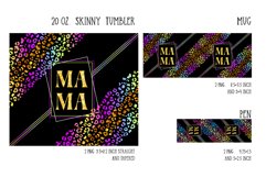 mama glitter sublimation for tumblers and mug