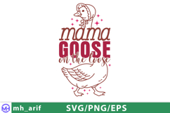 Mama Goose on the Loose Mother's Day SVG PNG Design Product Image 1
