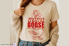 Mama Goose on the Loose Mother's Day SVG PNG Design Product Image 4