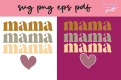 mama mama mama, mama heart svg Product Image 1