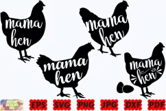 Mama Hen SVG | Mama SVG | Hen SVG | Chicken SVG |Farm Animal Product Image 1
