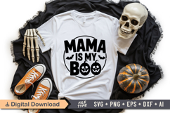 Mama is My Boo SVG File | Halloween Round Sign SVG | Boo SVG Product Image 4