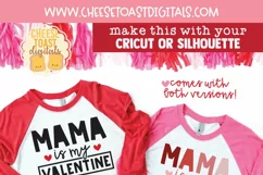 Boy Valentine's Day Shirt SVG Quote on Raglan Shirt Mockup for Pinterest
