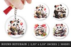 Mama round keychain pintable sublimation design png Product Image 1