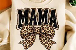 Mama Leopard Print Bow PNG Product Image 2