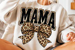 Mama Leopard Print Bow PNG Product Image 3