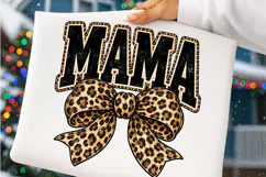 Mama Leopard Print Bow PNG Product Image 5
