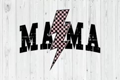 Mama Lightning Bolt PNG, Mama PNG, Mama Sublimation Design Product Image 1