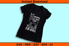 Mama Llama Ain’t Got Time For Your Drama SVG Funny Mom Product Image 3