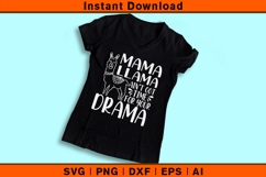 Mama Llama Funny SVG Cutting File for Cricut &amp; Crafts Product Image 3