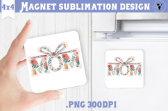 Square Magnet | Mothers Day | Flowers, Mom Product Image 1