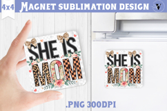 Square Magnet | Mothers Day | Flowers, Mom Product Image 1