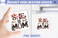 Square Magnet | Mothers Day | Flowers, Mom Product Image 1