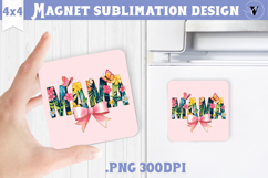 Square Magnet | Mothers Day | Flowers, Mom Product Image 1