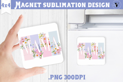 Square Magnet | Mothers Day | Flowers, Mom Product Image 1