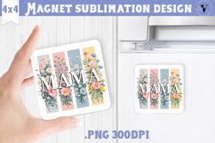 Square Magnet | Mothers Day | Flowers, Mom Product Image 1