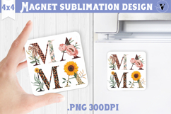 Square Magnet | Mothers Day | Flowers, Mom Product Image 1