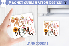 Square Magnet | Mothers Day | Flowers, Mom Product Image 1