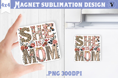 Square Magnet | Mothers Day | Flowers, Mom Product Image 1
