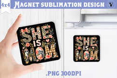 Square Magnet | Mothers Day | Flowers, Mom Product Image 1