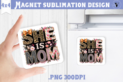 Square Magnet | Mothers Day | Flowers, Mom Product Image 1