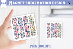 Square Magnet | Mothers Day | Flowers, Mom Product Image 1