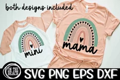 MAMA MINI - Rainbow SVG PNG EPS DXF - CUTTING SUBLIMATION Product Image 1