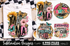 Trendy Mama PNG , Retro Collage Mama 4 Designs Sublimation Product Image 7