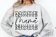 Mama Mode SVG - Mom Life Design - Trendy Mothers Day PNG Product Image 1