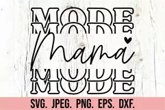 Mama Mode SVG - Mom Life Design - Trendy Mothers Day PNG Product Image 5