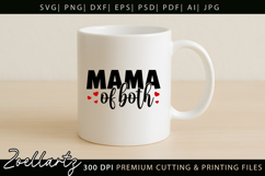 Mama of Both SVG for Cricut Mommy Mom Mothers Day T-shirt Product Image 5