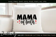 Mama of Both SVG for Cricut Mommy Mom Mothers Day T-shirt Product Image 4