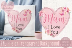 Mother's Day Mum Sublimation Design | Watercolor Butterflies Product Image 1