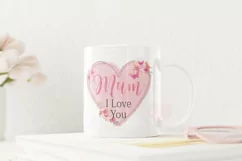 Mother's Day Mum Sublimation Design | Watercolor Butterflies Product Image 2