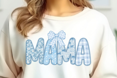 Lace Floral Alphabet PNG bundle, Preppy Blue Toile letters Product Image 4